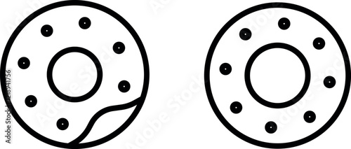 Bagel Vector Icon Set - Delicious and Tasty Bakery Graphics