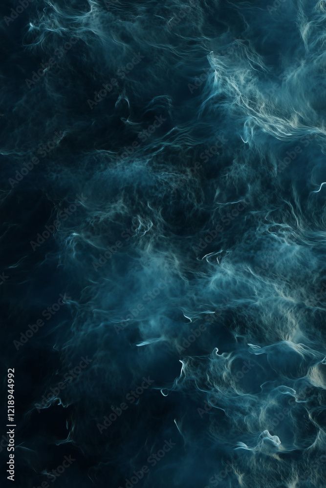 Obraz premium Abstract swirling teal and dark blue