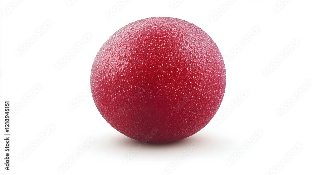Red Sphere with Water Droplets Red Sphere with Water Droplets