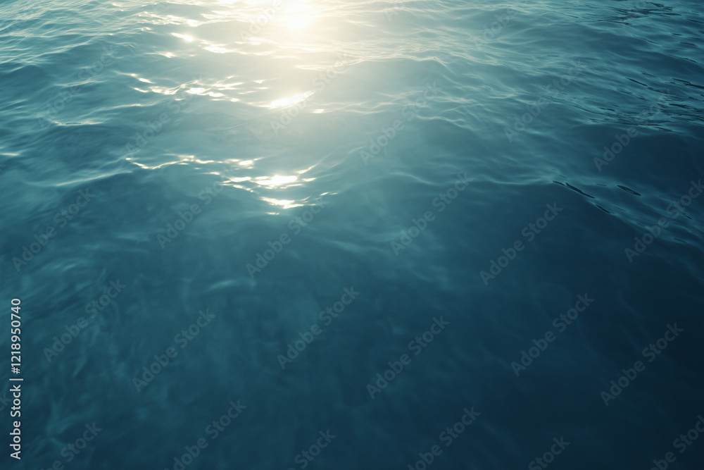 Sunlight shimmering on deep blue water. Sunlight shimmering on deep blue water.