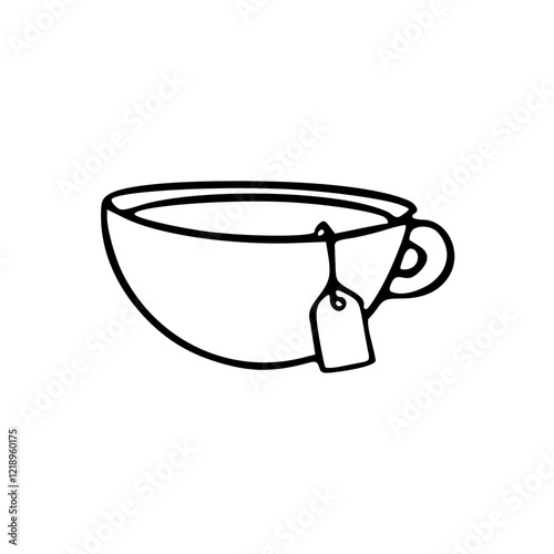 tea cup isolated on white background