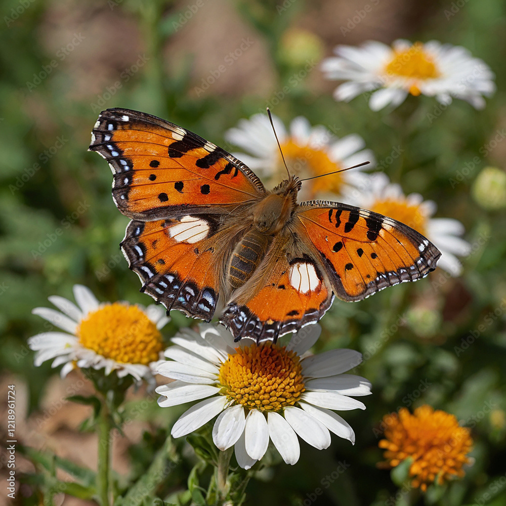 Fototapeta premium Black and orange viceroy butterfly