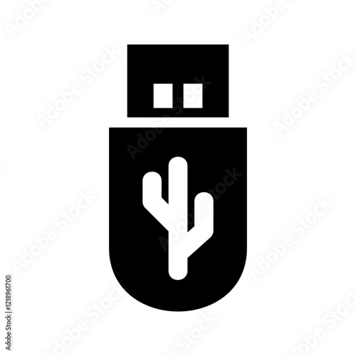 Vector usb flash drive vector icon