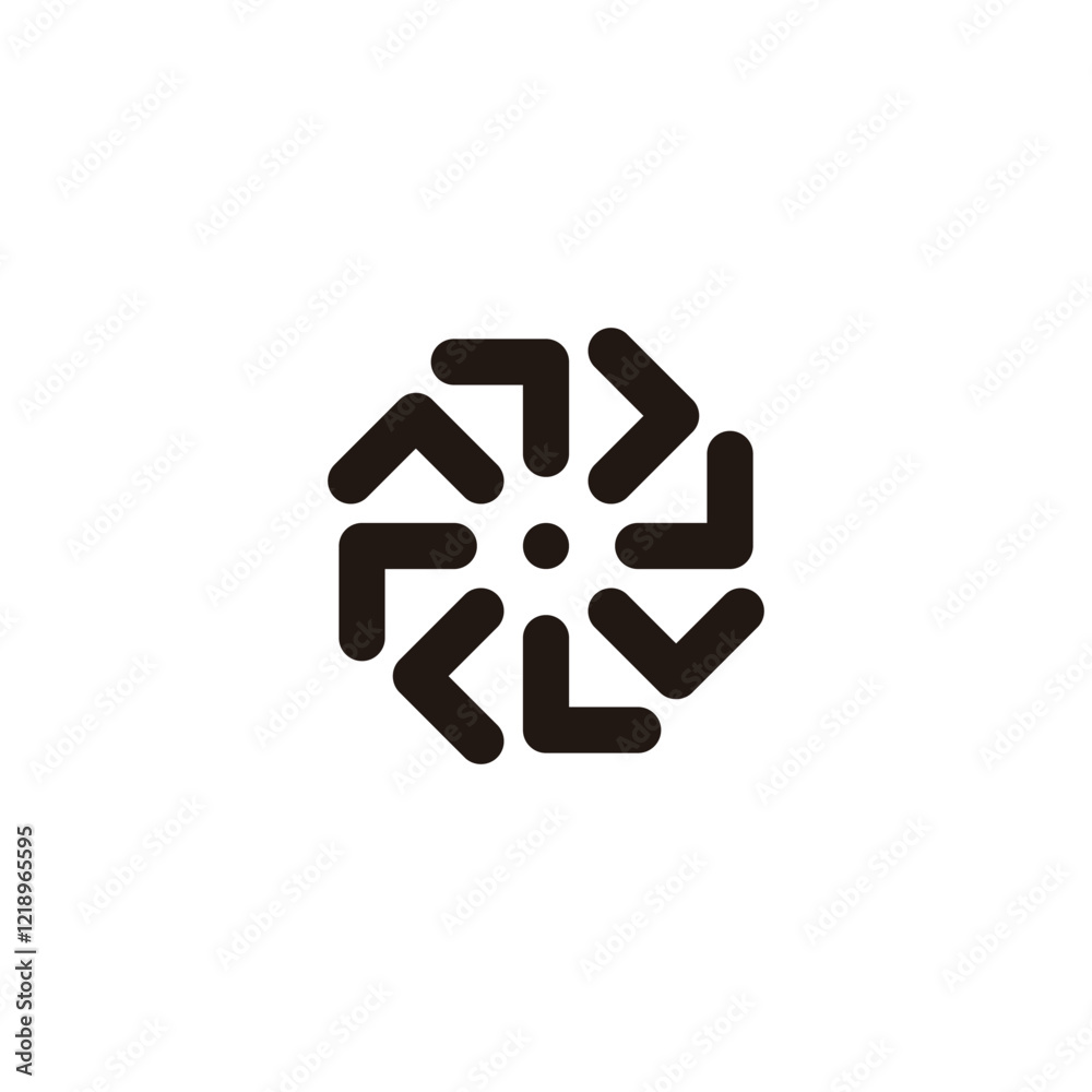 Pointers rounded, square curve geometric symbol simple logo vector Pointers rounded, square curve geometric symbol simple logo vector