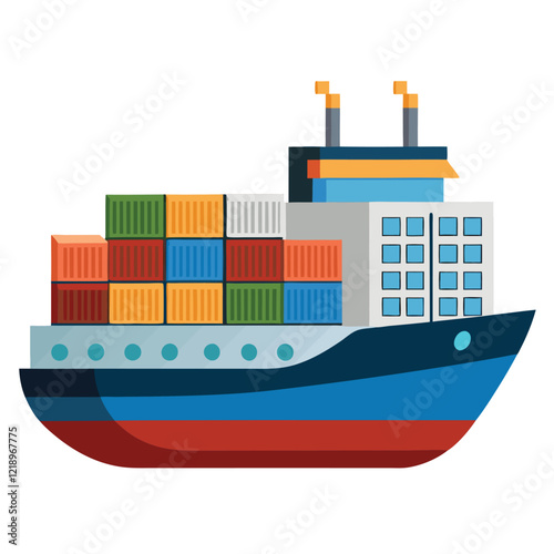 cargo ship with cargo containers