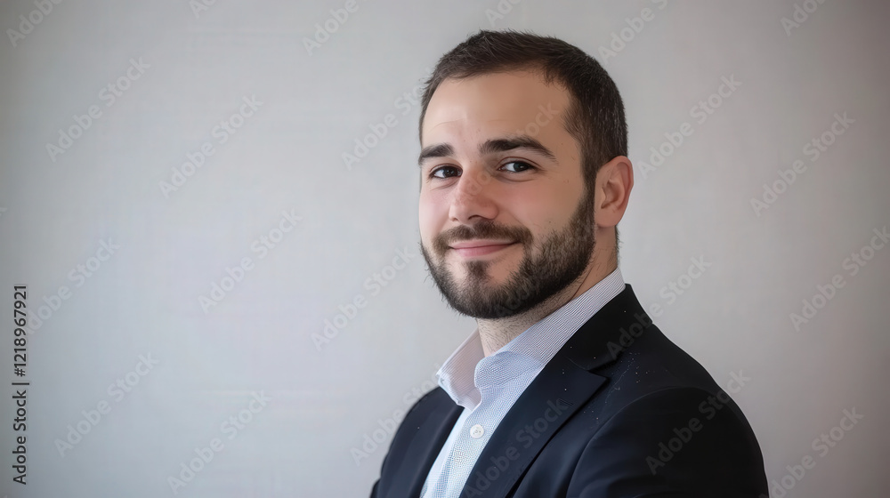 Confident business portrait in office Confident business portrait in office