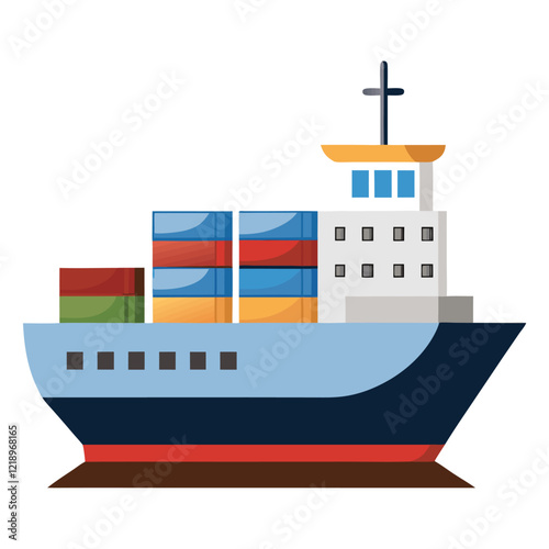 cargo ship on the sea