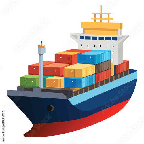 cargo ship with cargo containers