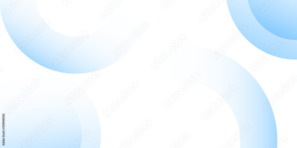 Obraz premium Abstract futuristic light blue banner with a gradient circle shapes and blur. Vector illustration for presentation design. Can be used for business, corporate, institution, party, festive, seminar.