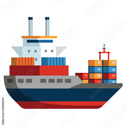 cargo ship with cargo containers