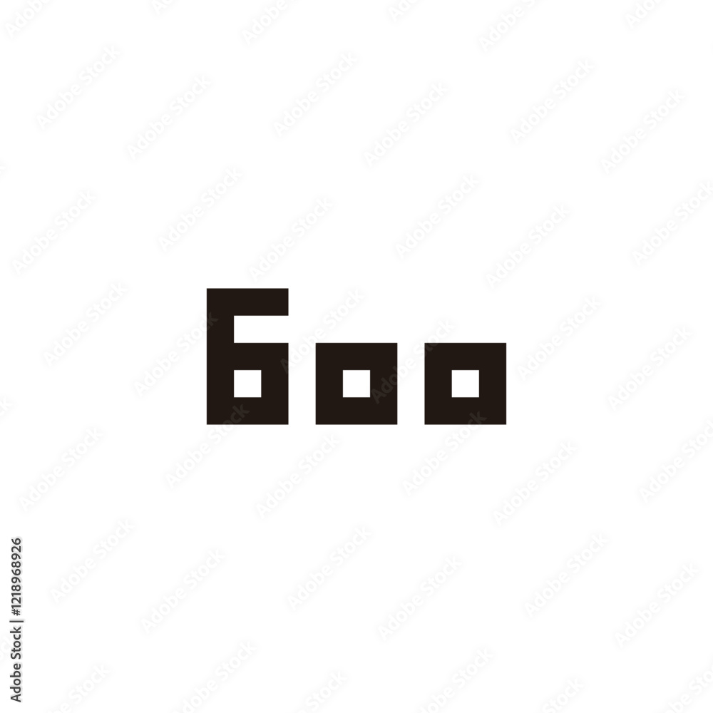 Number 600 square, geometric symbol simple logo vector Number 600 square, geometric symbol simple logo vector
