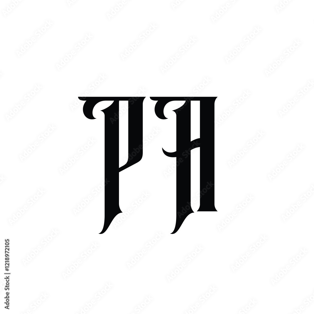 PA monogram logo design letter text name symbol monochrome logotype alphabet character simple logo PA monogram logo design letter text name symbol monochrome logotype alphabet character simple logo