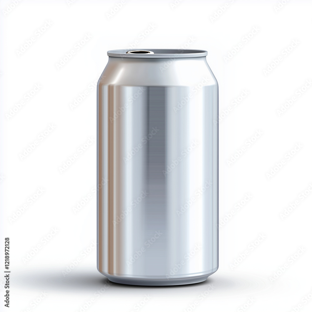 sleek silver can mockup on white background, perfect for branding and design projects. Its clean lines and reflective surface enhance visual appeal sleek silver can mockup on white background, perfect for branding and design projects. Its clean lines and reflective surface enhance visual appeal