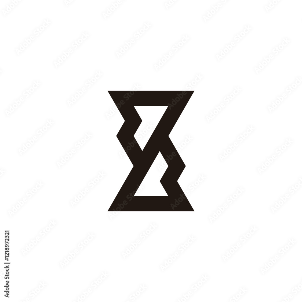 Number 8 triangle, cool geometric symbol simple logo vector Number 8 triangle, cool geometric symbol simple logo vector