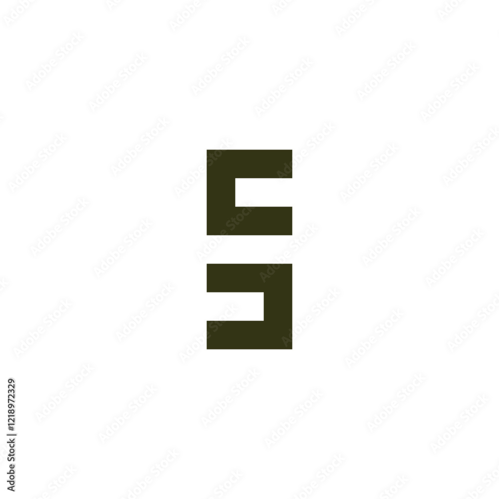 Letter cs sc c s square geometric symbol simple logo vector Letter cs sc c s square geometric symbol simple logo vector