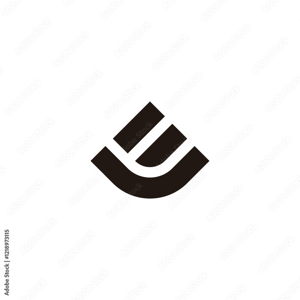 Letter Vt curve geometric symbol simple logo vector Letter Vt curve geometric symbol simple logo vector