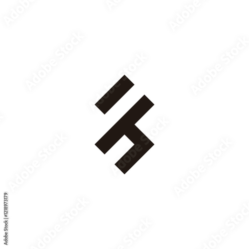Letter h square, elegant geometric symbol simple logo vector