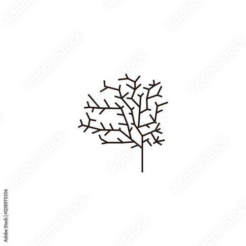Tree, illustration, epic geometric symbol simple logo vector
