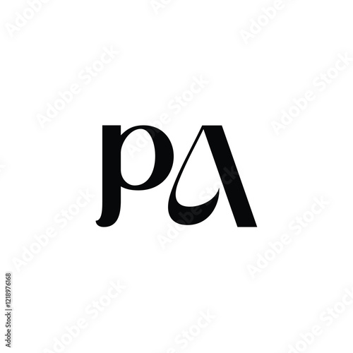 PA monogram logo design letter text name symbol monochrome logotype alphabet character simple logo photo