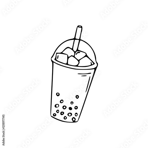 bubble tea icon illustration