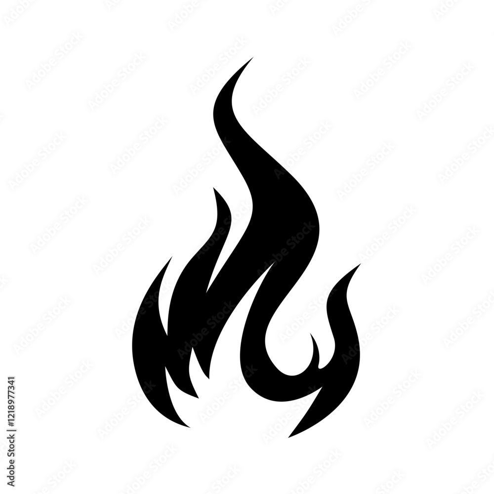 Fire flame icon. Black icon isolated on white background. Fire flame silhouette. design vector element.
Fire flame icon. Black icon isolated on white background. Fire flame silhouette. design vector element.