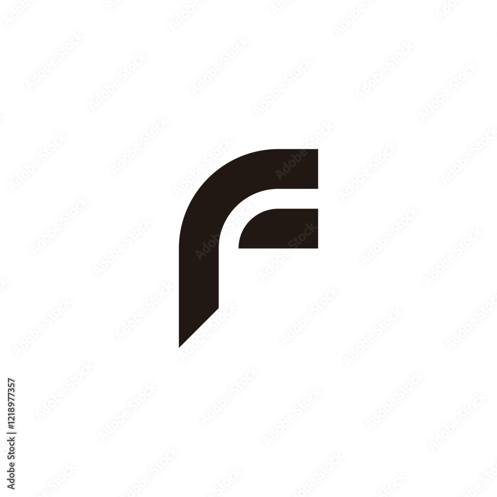 Letter r, F curve geometric symbol simple logo vector Letter r, F curve geometric symbol simple logo vector