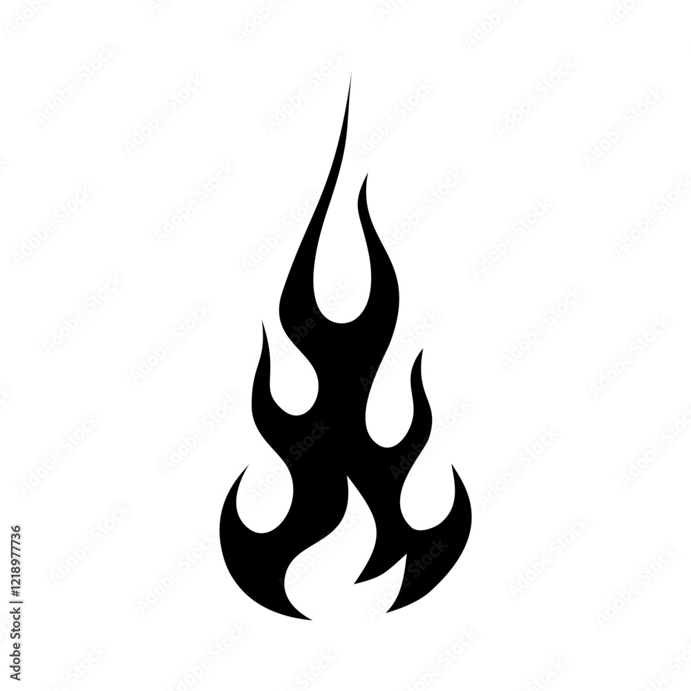Fire flame icon. Black icon isolated on white background. Fire flame silhouette. design vector element.
Fire flame icon. Black icon isolated on white background. Fire flame silhouette. design vector element.