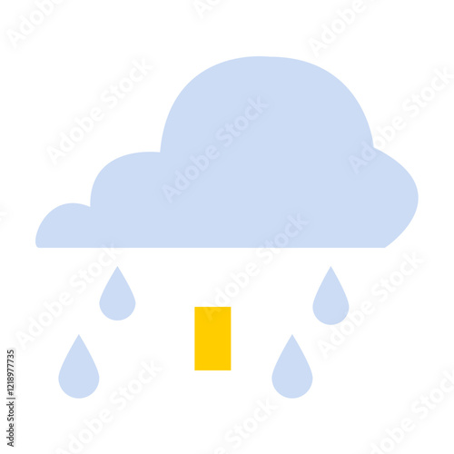 Colorful Weather Flat Solid Vector Icon Forecasting Graphic Symbol