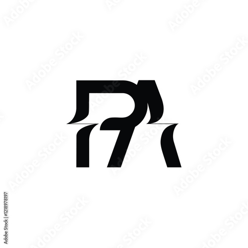 PA monogram logo design letter text name symbol monochrome logotype alphabet character simple logo photo