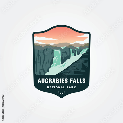 Augrabies Falls National Park scenery vector logo design