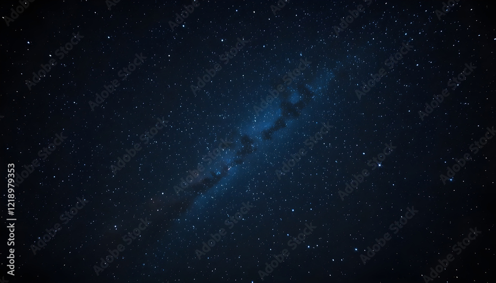 Fototapeta premium Starry Night Sky with Milky Way Detail