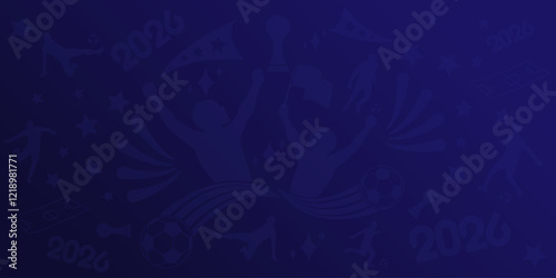 Creative template design for World Cup America, canada, Mexico 2026, Football Background for banner, card, website, vector illustration.