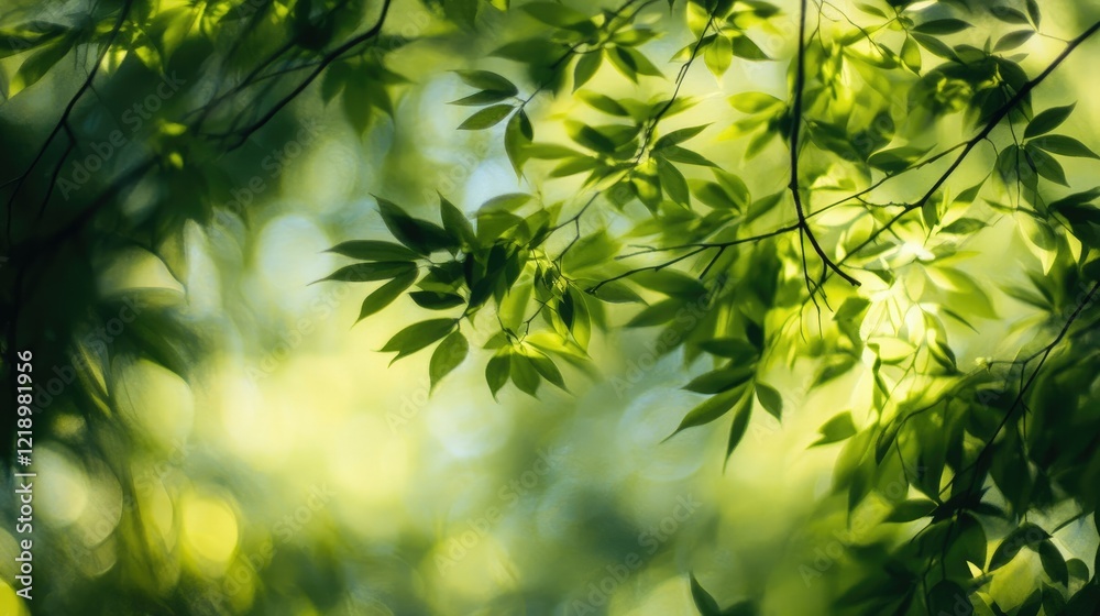 Lush green abstracts in natural serenity Lush green abstracts in natural serenity