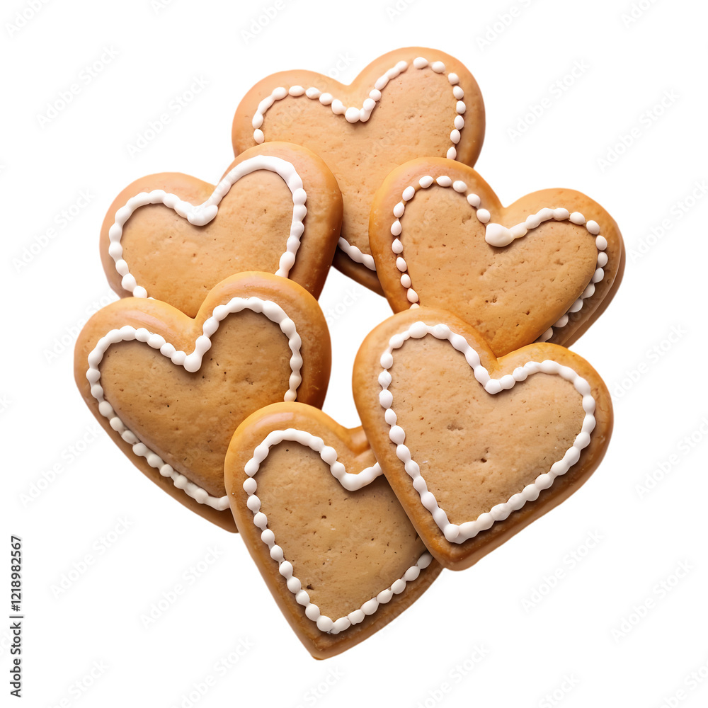 Romantic heart shape cookies Romantic heart shape cookies