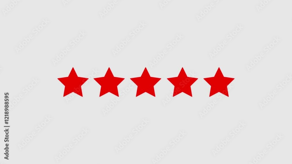 Feedback about customer service, quality rating or product review, from 1 to 5 stars on white background.