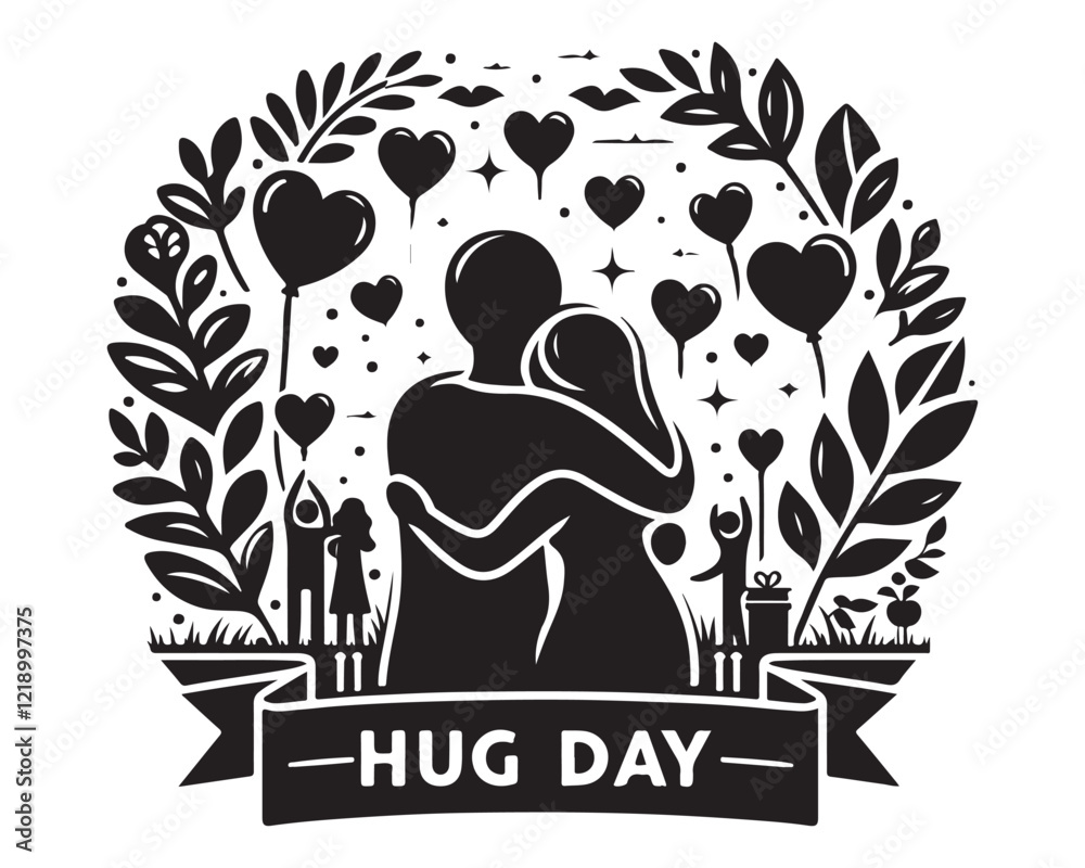 Fototapeta premium Hug Day 5.eps