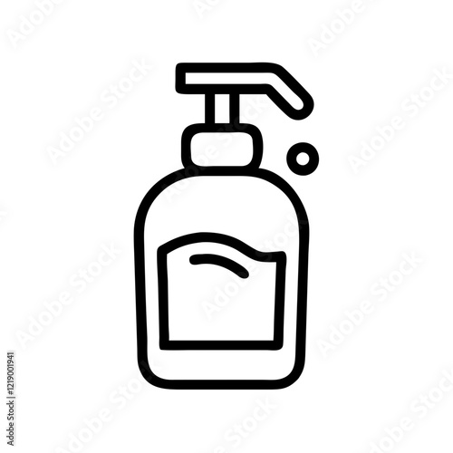 Simple black vector icon of liquid soap dispenser