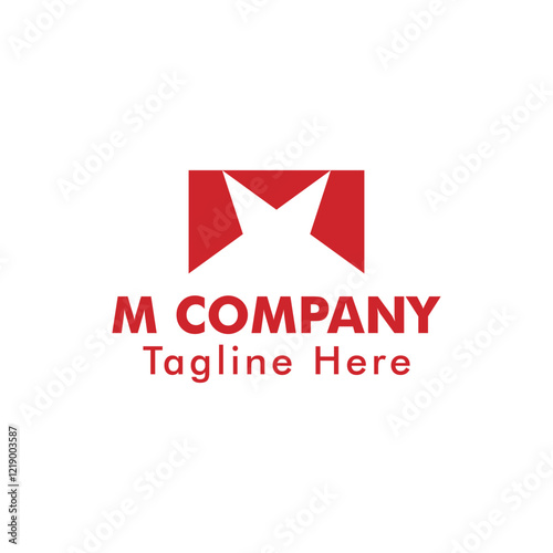 Free Download Letter M logo concept. creative M logo in red. good for corporate identity. isolated on white background - GFXLoad