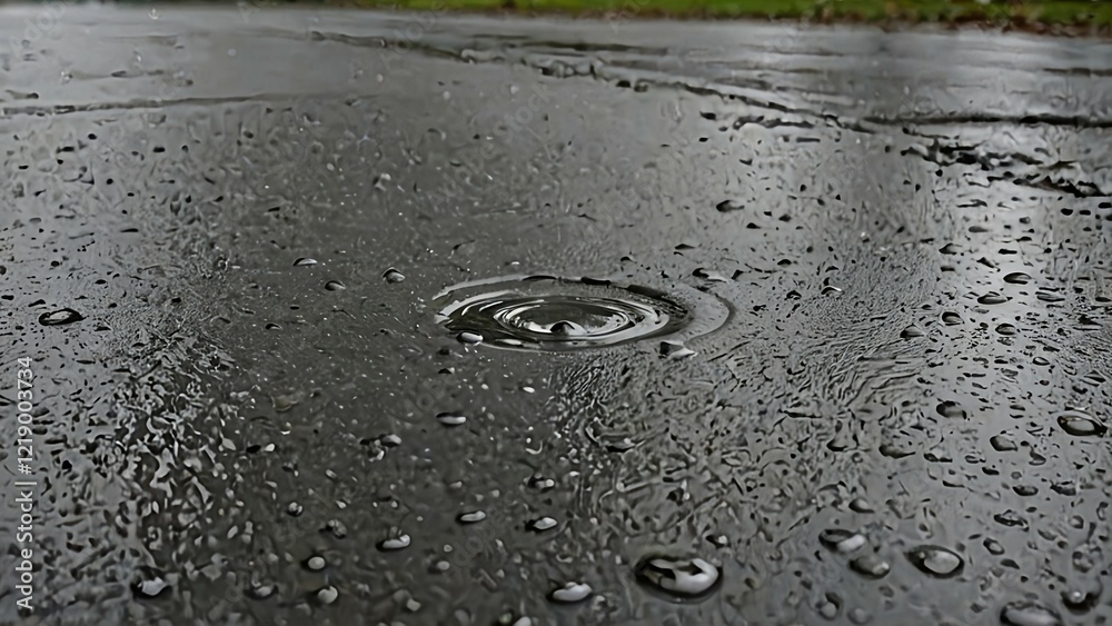 雨滴が作る静かな波紋|Raindrops Creating Gentle Ripples 雨滴が作る静かな波紋|Raindrops Creating Gentle Ripples