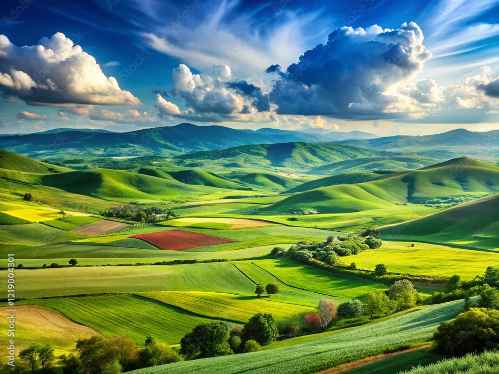 Fototapeta premium Majestic Macedonian Mountain Landscape with Copy Space