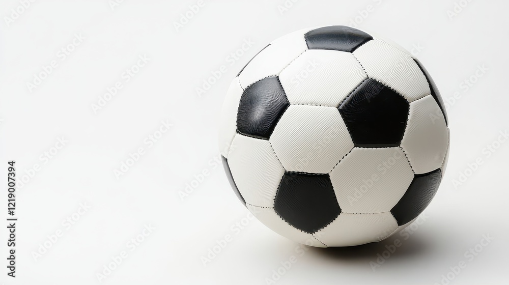 Naklejka premium A close-up of a soccer ball and referee whistle on a white isolated background