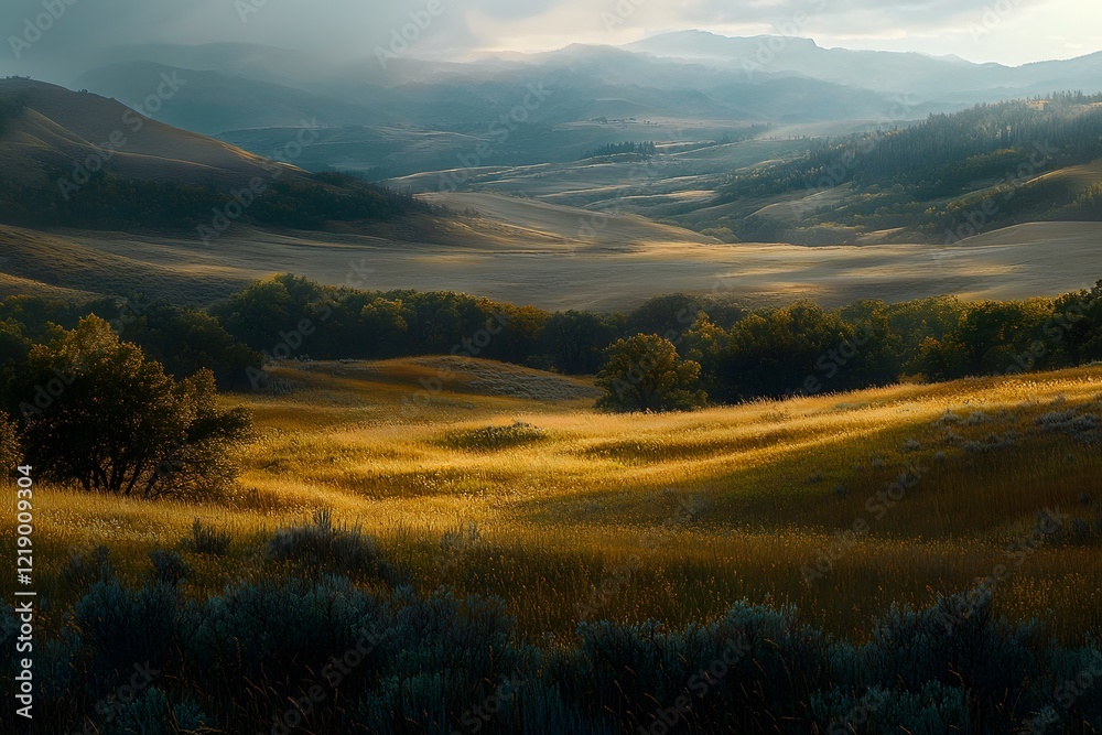 autumn in the mountains, Generative AI autumn in the mountains, Generative AI