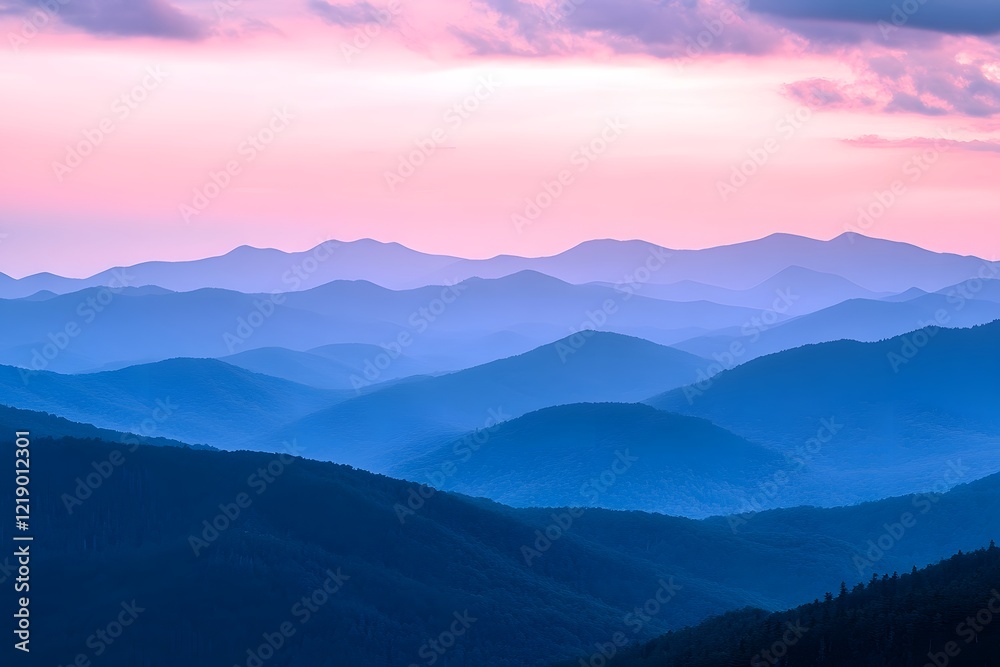 sunrise in the mountains, Generative AI sunrise in the mountains, Generative AI