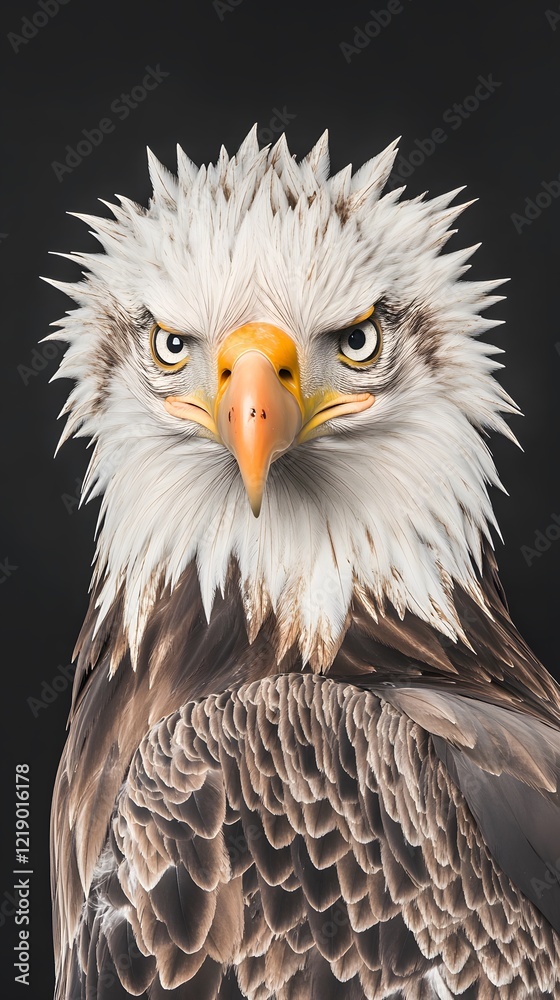 Obraz premium Majestic Bald Eagle Portrait Close Up Wild Bird of Prey
