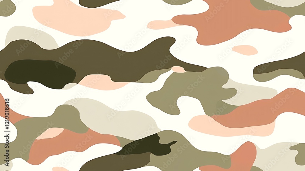 Abstract camouflage pattern, earth tones, seamless texture, design background, fashion textile Abstract camouflage pattern, earth tones, seamless texture, design background, fashion textile