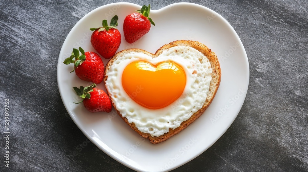 Valentine's Day themed breakfast, Generative AI, Valentine's Day themed breakfast, Generative AI,