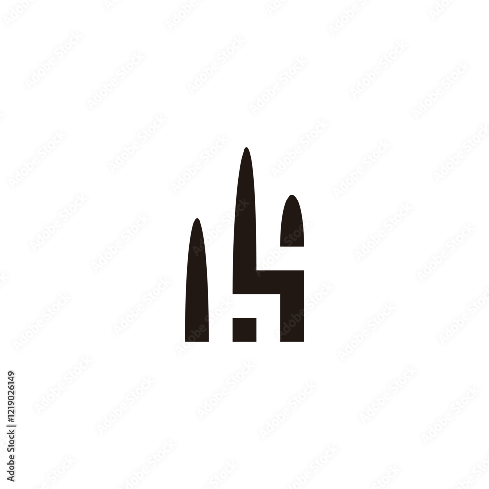 Building, speed geometric symbol simple logo vector Building, speed geometric symbol simple logo vector