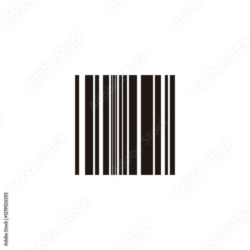 Square lines, code geometric symbol simple logo vector