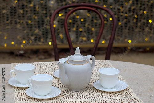 teapot and cup of tea
