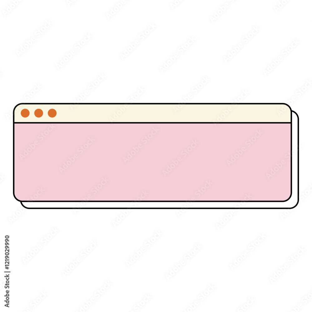 Browser tab png frame, retro style, transparent design Browser tab png frame, retro style, transparent design